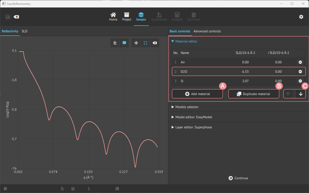 Material editor